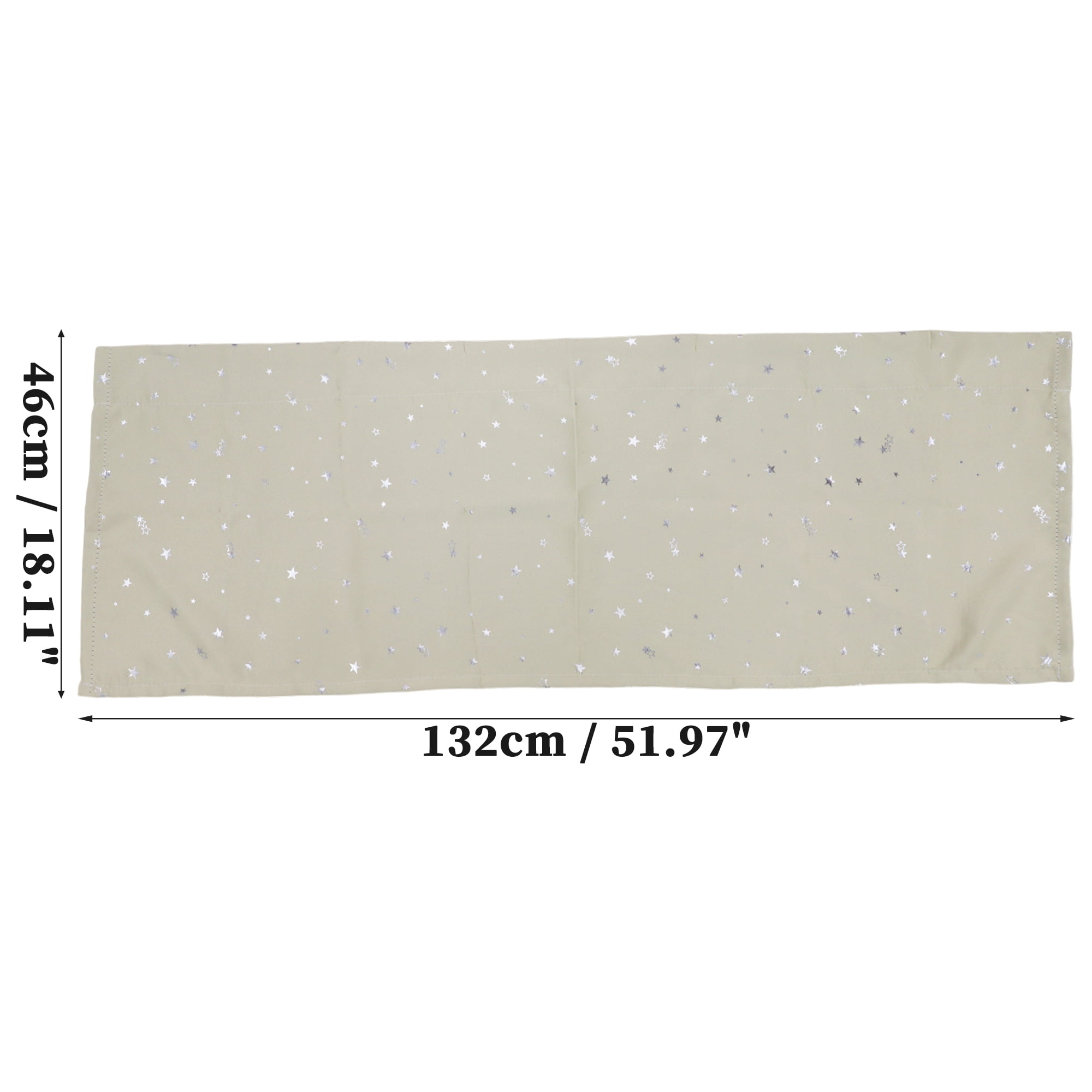 Unique Bargains 2pcs Blackout Short Window Curtains Beige 18(in) WIDE