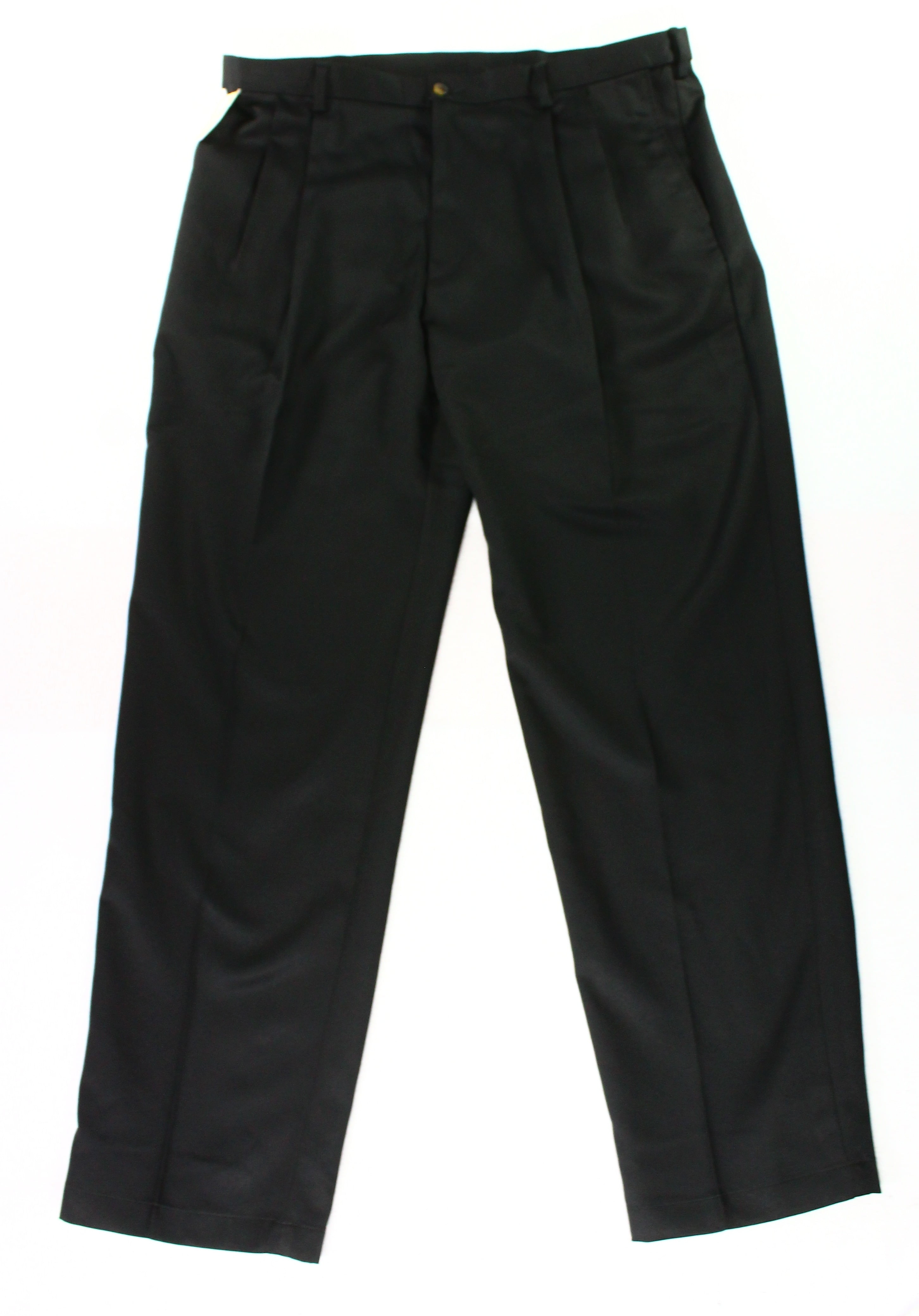 Haggar NEW Deep Black Mens Size 33x30 ClassicFit Dress Pleated Pants