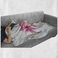 thumbnail image 6 of Almond Blossom Soft Flannel Fleece Throw Blanket, Close up Flower Petals Japanese Foliage Idyllic Love Themed Spring Nature, Cozy Plush for Indoor and Outdoor Use, 60" x 80", Pink White, by Ambesonne, 6 of 6