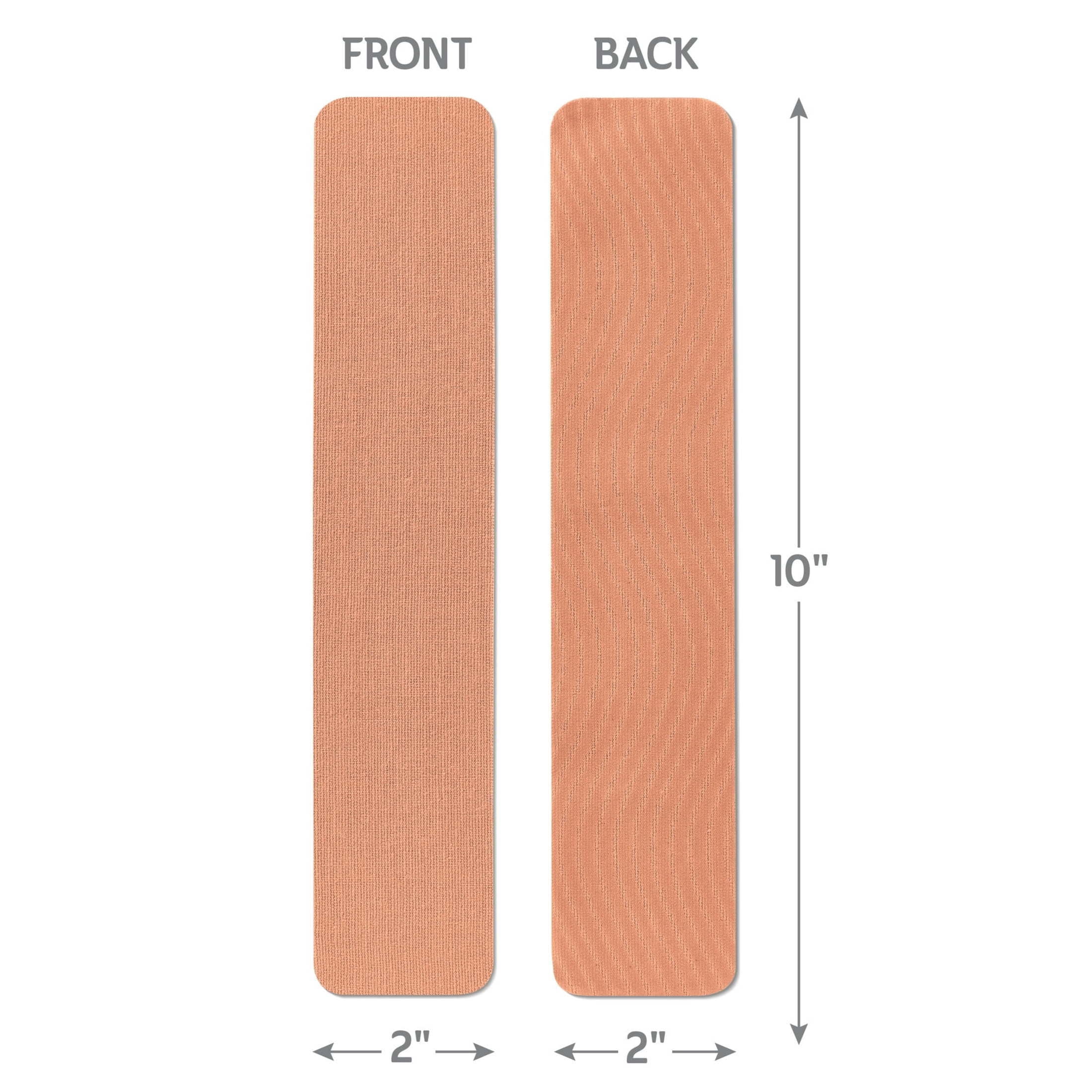 (3 pack) CURAD® Performance Series® Kinesiology Tape, Pain Management Technology, Sweat & Water-Resistant Athletic Tape, Beige, 2 in x 10 in, 1 Roll, 20 Strips