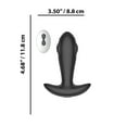 thumbnail image 2 of Atomic Tapping Rechargeable Silicone Vibrating Anal Plug with Remote Control, Black, 2 of 5