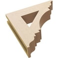thumbnail image 6 of Ekena Millwork 3 1/2"W x 16"D x 16"H Imperial Traditional Rough Cedar Woodgrain TimberThane Bracket, Primed Tan, 6 of 7