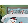 thumbnail image 4 of Ambesonne Christmas Duvet Cover Set, Snowy Winter Tree, 2-Calking, Almond Green Orange, 4 of 7