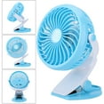 thumbnail image 7 of Portable Clip on Fan With 2 Speeds, Very Low Noise, Suitable for Car Seat, Crib Stroller, Bike, Treadmill, Office, Bed - Blue, 7 of 7