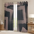 thumbnail image 2 of Geometric Squares 30%-50% Blackout Curtains Modern Abstract Stippled Dots Curtains, 52Wx63L Retro Dotted Grunge Square Curtains & Drapes Bizarre Art Window Curtains 2 Panels, 2 of 5