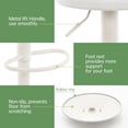 thumbnail image 5 of Single White Bar Stool, Adjustable 360° Swivel Counter Height Bar Stool, Industrial Backless Metal Bar Chair for Kitchen Island with Footrest, 5 of 8