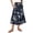 A1-Black50, variant on XIAOCHA Womens Summer Midi Skirt Floral Dot Print Elastic High Waist Tiered Ruffle Casual Swing Skirts
