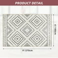 thumbnail image 2 of 6'x9' Area Rugs for Living Room, Machine Washable Non-Slip Carpet, Soft Faux Wool Low Pile Moroccan Farmhouse Western Rug, Black and White, 2 of 5