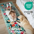 thumbnail image 3 of Joyfy Washable Floral Area Rug Non-Slip Soft Carpet with Rubber Backing for Living Room, Bedroom, Dining Room, Kids Nursery and Bedside Indoor Use, 3 of 6