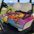 thumbnail image 3 of Whosucclay Tropical Palm Sunset Golf Cart Seat Blanket, 4 Convenient Pockets Quilted Golf Cart Seat Covers Reusable for 2-Seater Golf Cart Club Car, 3 of 9