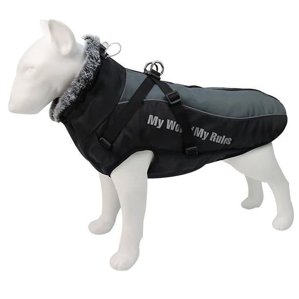 3xl Nueva ropa para mascotas reflectante cálido cuello de perro con pelo ropa acolchada de algodón Xl