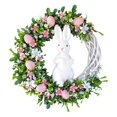 thumbnail image 2 of Corona de flores artificiales Perfecl para puerta de Pascua 4 Uds Colgante de Primavera, 2 of 8
