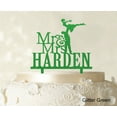 thumbnail image 1 of Personalized Mr & Mrs Couple Cake Topper Personalized Glitter Cake Topper Color Option Available 5-7 Inches Wide, 1 of 1