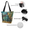 thumbnail image 6 of Fotbe Impressionist Village Sky Pattern Beach Tote,Shoulder Handbag,Spacious Tote Bag,Lightweight Travel Bag,Versatile Shopping Bag, 6 of 9