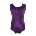 thumbnail image 6 of Children Girls Sleeveless diamond highlights body suit ballet gymnastics clothing dance practice wear Kids dance clothes, 6 of 6