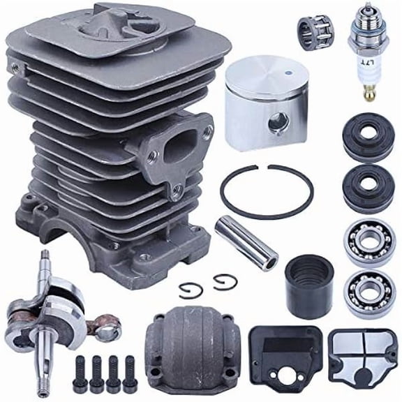 40 mm Cylinder & Piston Kit   Crankshaft with Intake Oil Seals for Husqvarna 136 137 141 142 Chainsaws – Full Engine Rebuild Kit