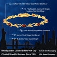thumbnail image 2 of Gem Stone King 18K Yellow Gold Plated Silver Red Garnet and Diamond Greek Vine Oval Women's Tennis Bracelet for Women (5.26 Cttw, Gemstone Birthstone, 7 inch), 2 of 5