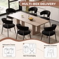 thumbnail image 5 of Hawsaiy Dining Chairs Set of 2, Mid Century Modern Boucle Upholstered Dining Chairs with Curved Backrest, Kitchen Dining Room Chairs with Black Metal Legs, Black, 5 of 8