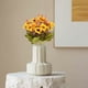 thumbnail image 4 of Ramo de flores falsas simuladas, decoración de boda para el hogar hotel, arreglo de plantas artificiales, decoración de fotografía, amarillo, 4 of 6
