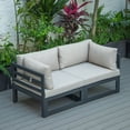 thumbnail image 2 of Maykoosh Handmade Home 2-Piece Sectional Loveseat Black Aluminum with Cushions, 2 of 5