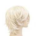 thumbnail image 3 of Onedor 12 Inch Short Straight Men Hair Wig Colored Cosplay Wig Heat Friendly Party Costume Unisex Wig, 3 of 4