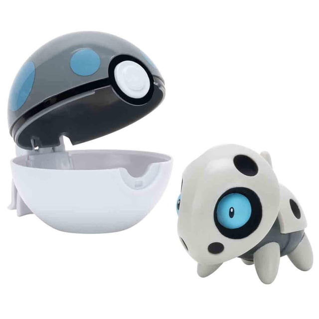 Figura de acción Pokémon Clip 'N' Go Aron con Heavy Ball