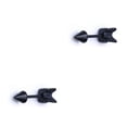 thumbnail image 4 of sweethay 1 Uds. Mujeres hombres flecha forma cono punta titanio acero tornillo trasero (perforado) Stud pendientes Punk gótico joyería regalos Type4 NO4, 4 of 6
