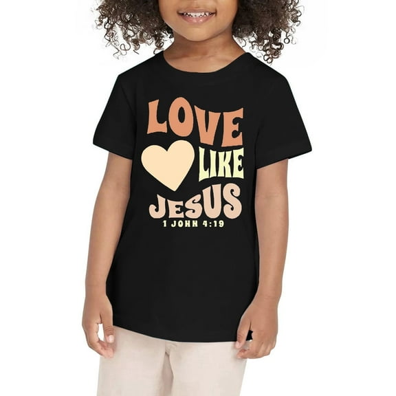 Girls Toddler Fashion Clothes Girl Shirts 4t Girl's Graphic Print Tee Shirt Round Neck Short Sleeve T Shirts Summer Cute Trendy Tops Clothes