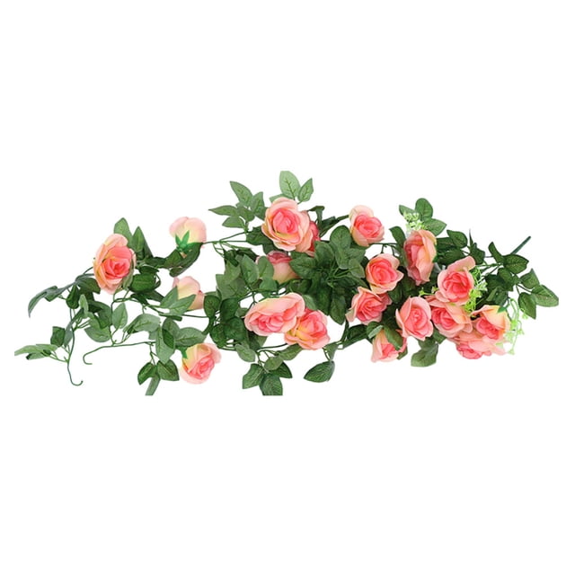 Planta de flores artificiales Bewildely rosas falsas decorativas color champagne