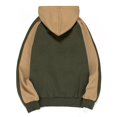 thumbnail image 5 of Vedolay Men's and Big Men's Winter Front Zip Jackets Long Sleeve Overcoats Hooded Coat Army Green,L, 5 of 5