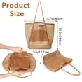 thumbnail image 5 of Eummy Mesh Tote Bag Large Mesh Beach Bag Reusable Beach Bag Waterproof Sandproof Base Shoulder Beach Bag with Sturdy Shoulder Strap for Holiday Beach Picnic, 17.3 x 15.7 x 5 in, 5 of 9