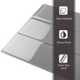 thumbnail image 5 of Apollo Tile   20 Pack 3-in x 12-in Mink Gray Rectangular Subway Glossy Finished Glass Mosaic Wall Tile (5 sq ft/case), 5 of 5