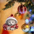 thumbnail image 4 of DFC Cute Snow Leopard Baby Christmas Tree Charm Snow Leopard Baby Car Decoration 2d Flat Acrylic Christmas Tree Pendant, 4 of 8