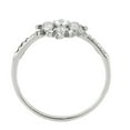 thumbnail image 3 of AAA Grade Clear CZ on Snowflake Shape Stainless Steel Womens eternity Pave Thin Band - Size 7, 3 of 5