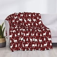 thumbnail image 3 of Uemuo Christmas And New Year Printed Throw Blanket for Couch, Fluffy Fuzzy Blankets for Bed, Sofa, Cozy Flannel Faux Fur Blanket-60"x50", 3 of 6