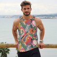 thumbnail image 5 of Rocae Tropical Fruit for Men's Workout Tank Top Men's Running Tank Top Dry Fit Athletic Workout Tank TopsLarge, 5 of 9