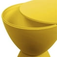 thumbnail image 6 of Bowery Hill Contemporary Plastic Ribbed Round End Table in Yellow, 6 of 8