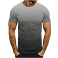 thumbnail image 2 of Fanxing Big & Tall Mens Shirts Mens Gym Workout Tees Big and Tall T-Shirt Slim Fit Short Sleeve Cotton Performance Athletic Shirts Running Fitness Tee Black,XXXXXL, 2 of 6