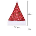 thumbnail image 3 of Gcvizuso Christmas Hats, Santa Hat, Red Plaid Christmas Hat Thick Golden Snowflake Hat Christmas Decoration Hat, 3 of 6