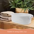 thumbnail image 3 of Shisuyan 2pcs Cotton Rope Storage Baskets With Handles Woven Decorative Baskets For Shelves Small Rope Bins For Toys Clothes For Home Organize, 3 of 8
