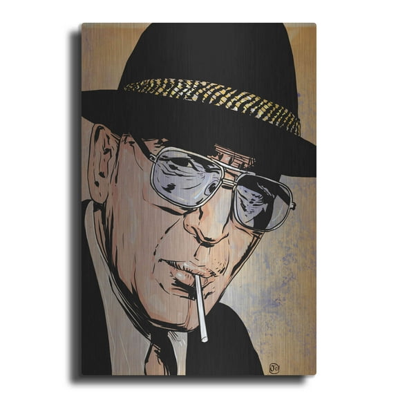 Luxe Metal Art 'Kojak' by Giuseppe Cristiano, Metal Wall Art, 24"x36"