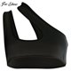 thumbnail image 2 of Women Fashion One Shoulder Crop Tank Sexy Hollow Out Camisole Slim Fit Ribbed Sleeveless Bra Tops Rave Party Clubwear NightwearS Gong Bohan LED, 2 of 2
