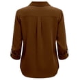 thumbnail image 6 of Women's Button Down Shirts Collared Solid Color Work Fashion Spring Tops Long Sleeve Business Casual Blouses, 6 of 6
