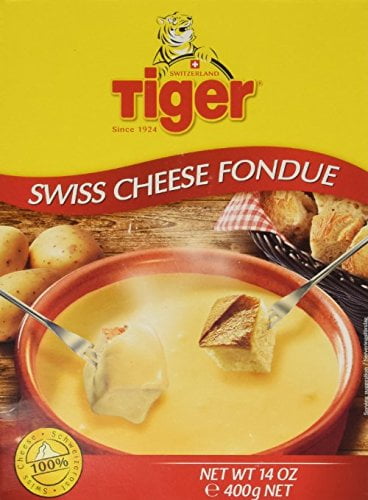 Plain Tiger Classic Genuine Fondue Swiss Cheese, 14 Ounce -- 12 per case. by TIGER CHEESE LTD