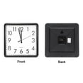 thumbnail image 4 of Uxcell 13x12 inch Wall Clock Quartz Battery Operated Silent Non-Ticking Rectangle Wall Clocks Black, 4 of 6