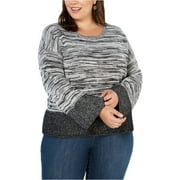 Style & Co. Womens Boxy Colorblock Pullover Sweater