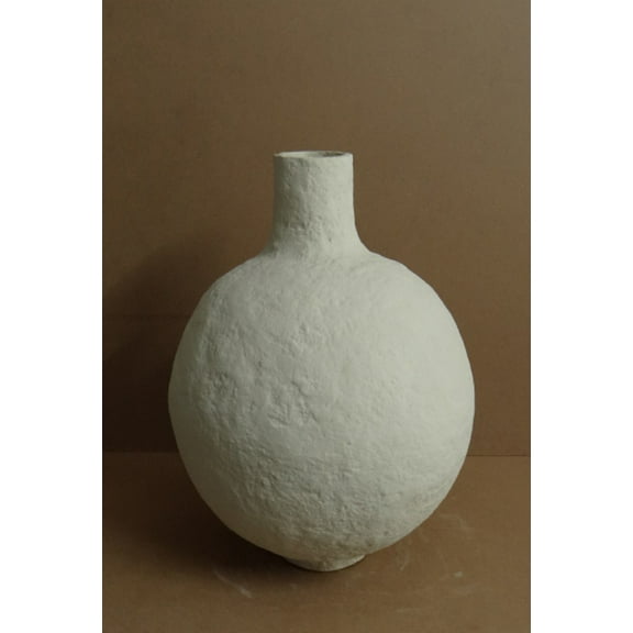 BIDK Home Paper Mache Tabletop Vase - 20" - Off-White