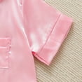 thumbnail image 6 of XXWXYD Toddler Boys Girls 2-Piece Pajama Set Short Sleeve Button Down Shirt and Shorts Sleepwear 𝖫oungewear Comfort Outfit for Summer Playtime, 6 of 9