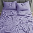 thumbnail image 6 of Nestl California King Sheets Set, 1800 Series Soft Microfiber Deep Pocket 4 Piece Bed Sheet Sets, Lavender, 6 of 10