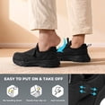 thumbnail image 2 of Fittington Slip on Shoes for Men Hiking Walking Shoes Trekking Loafer with Arch Support, Black-Size 11, 2 of 11